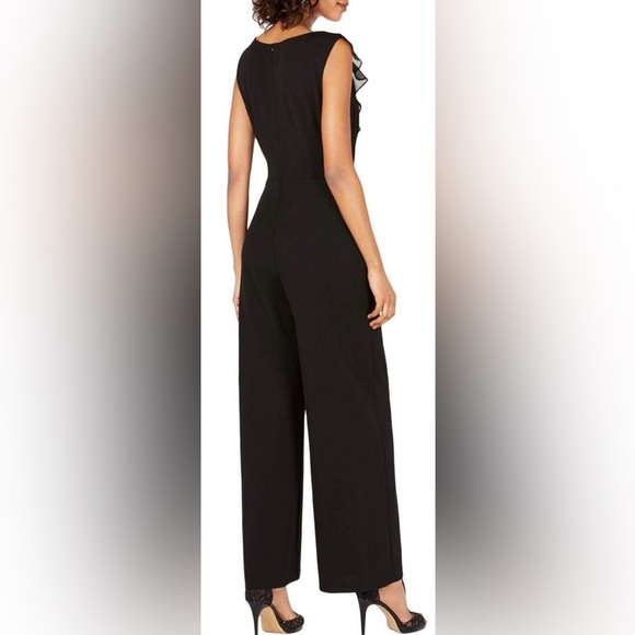 Connected Women’s Ruffled Jumpsuit Elegant Black Tie Event Plus Size 20W NEW - Picture 4 of 5